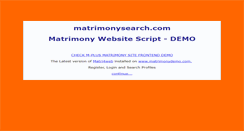 Desktop Screenshot of matrimonysearch.com